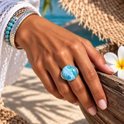 Bague larimar - Julissa - 54