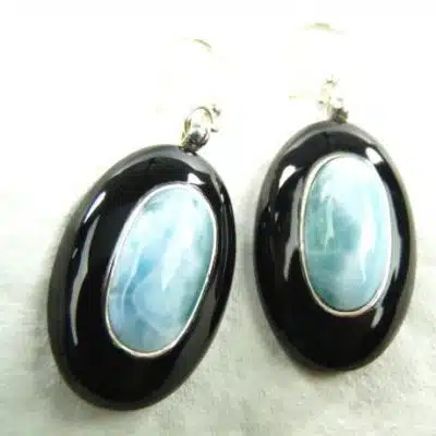 Boucles d'oreilles larimar