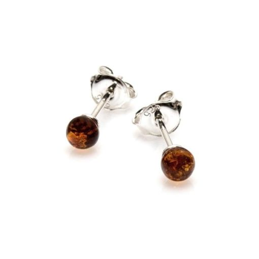 Boucles d'oreilles ambre Ø 5 mm