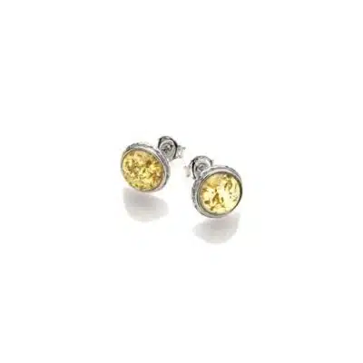 Boucles d'oreilles ambre citron