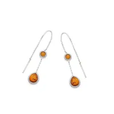 Boucles d'oreilles ambre