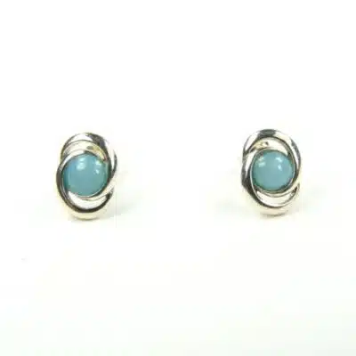 Boucles d'oreilles larimar