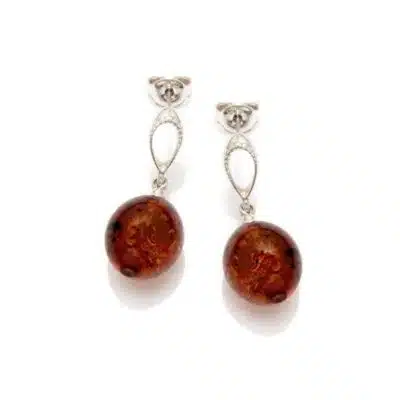Boucles d'oreilles ambre