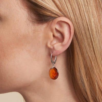 Boucles d’oreilles ambre