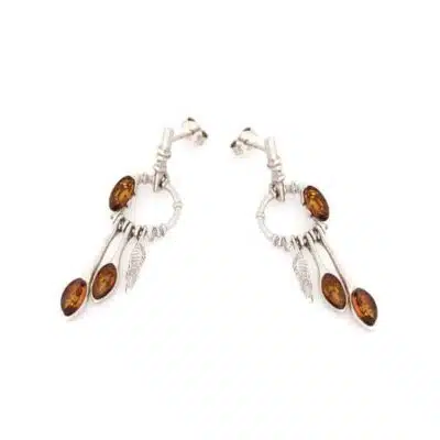 Boucles d’oreilles ambre