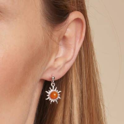 Boucles d’oreilles ambre