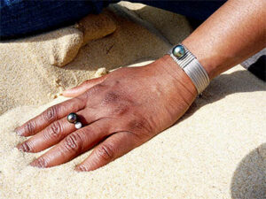 Perle Tahiti Bracelet bague - Bijouterie Azurite