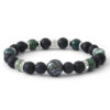 Bracelet homme agate mousse, perle de Tahiti gravée - L – Image 2