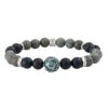 Bracelet homme pyrite et perle de Tahiti gravée – L – Image 2