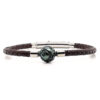 Bracelet homme cuir perle de Tahiti gravée – L – Image 2