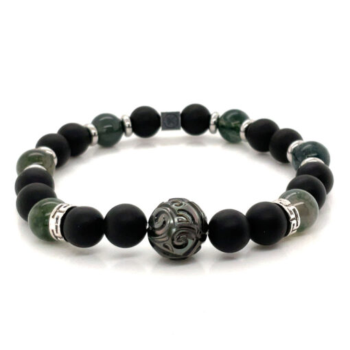 Bijouterie-Azurite-Bergerac-Bracelet-homme-agate-mousse-perle-de-tahiti-L