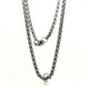 Collier homme chaîne acier motif argent