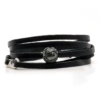 Bracelet homme cuir et perle de Tahiti gravée