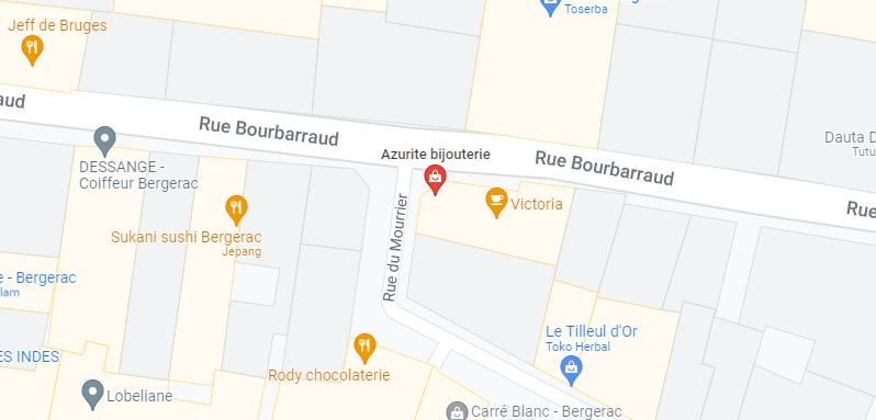 Bijouterie Azurite Bergerac - Map