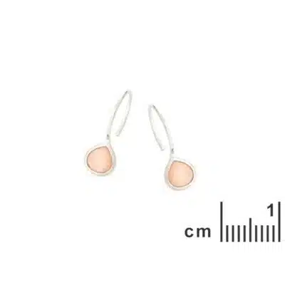 Boucles d'oreilles pierre de lune rose - Bijouterie Azurite Bergerac - CJF-BO007-PLR-2