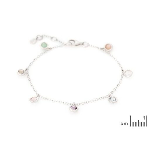 Bracelet pierre de lune topaze amethyste quartz rose labradorite aventurine - Bijouterie Azurite Bergerac - CJF-BR013-2
