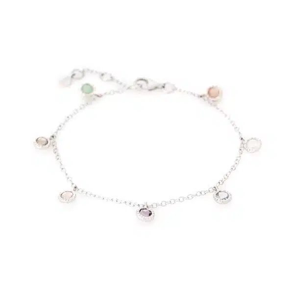 Bracelet pierre de lune topaze amethyste quartz rose labradorite aventurine - Bijouterie Azurite Bergerac - CJF-BR013