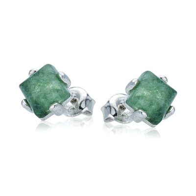 Boucles oreilles aventurine - Bijouterie Azurite Bergerac_CKM-BO003-AV