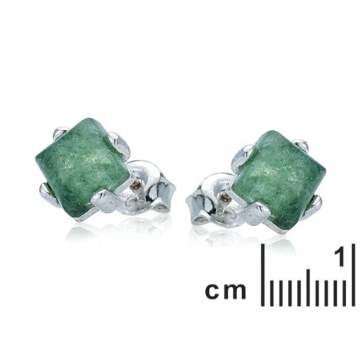 Boucles oreilles aventurine - Bijouterie Azurite Bergerac_CKM-BO003-AV2