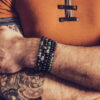 Bracelet homme agate mousse et agate noire - M – Image 2