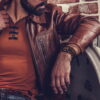 Bracelet homme cuir tressé – L – Image 3