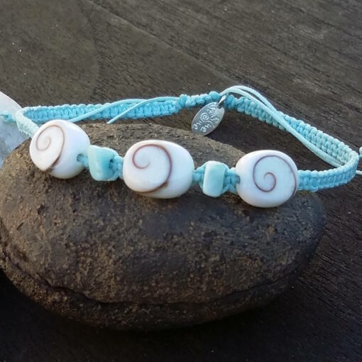 Bracelet larimar et Oeil de Sainte Lucie