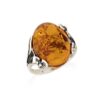 Bague ambre et argent