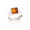 Bague ambre et argent