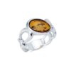 Bague ambre et argent
