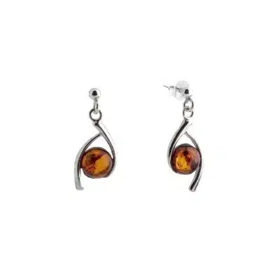 Boucles d’oreilles ambre et argent