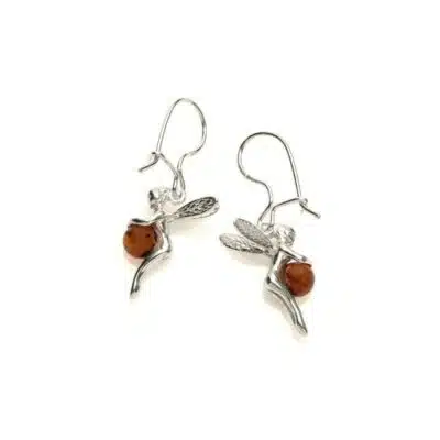 Boucles d’oreilles ambre et argent
