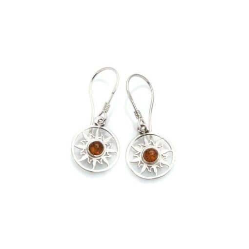 Boucles d’oreilles ambre et argent