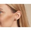 Boucles d’oreilles ambre vert et argent – Image 2