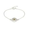 Bracelet ambre vert et argent