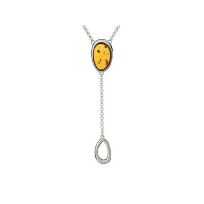 Collier ambre et argent