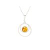 Pendentif ambre et argent