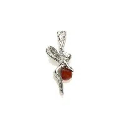 Pendentif ambre et argent