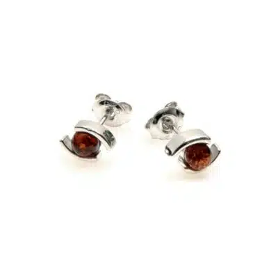 Boucles d’oreilles ambre et argent