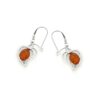 Boucles d’oreilles ambre et argent