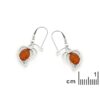 Boucles d’oreilles ambre et argent – Image 2