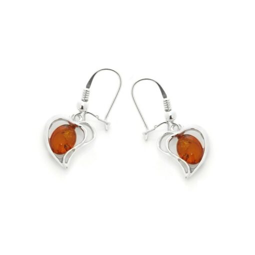 Boucles d’oreilles ambre et argent