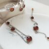 Boucles d’oreilles ambre et argent – Image 2