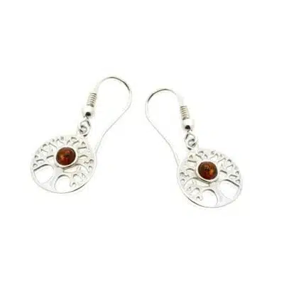 Boucles d'oreilles ambre