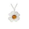Pendentif ambre trèfle à quatre feuilles