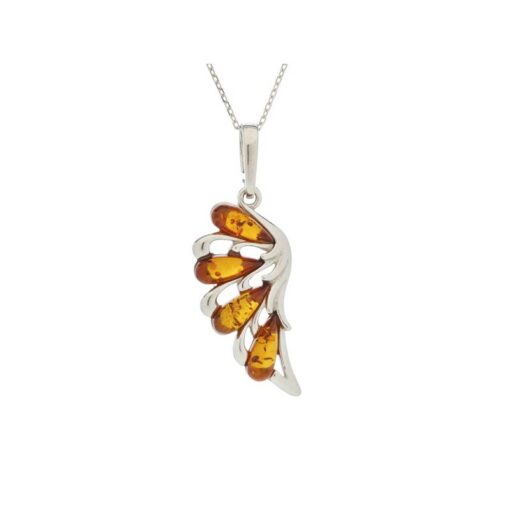 Pendentif ambre et argent