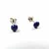 Boucles d'oreilles lapis-lazuli tiges argent – Image 2