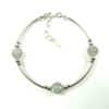 Bracelet labradorite tubes argent
