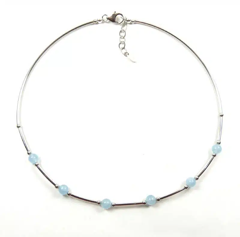 Collier aigue-marine