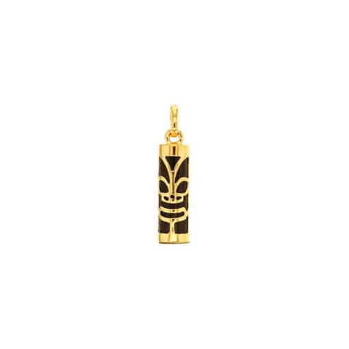 Pendentif Tiki "Chance" en or et onyx
