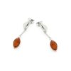 Boucles d’oreilles ambre et argent